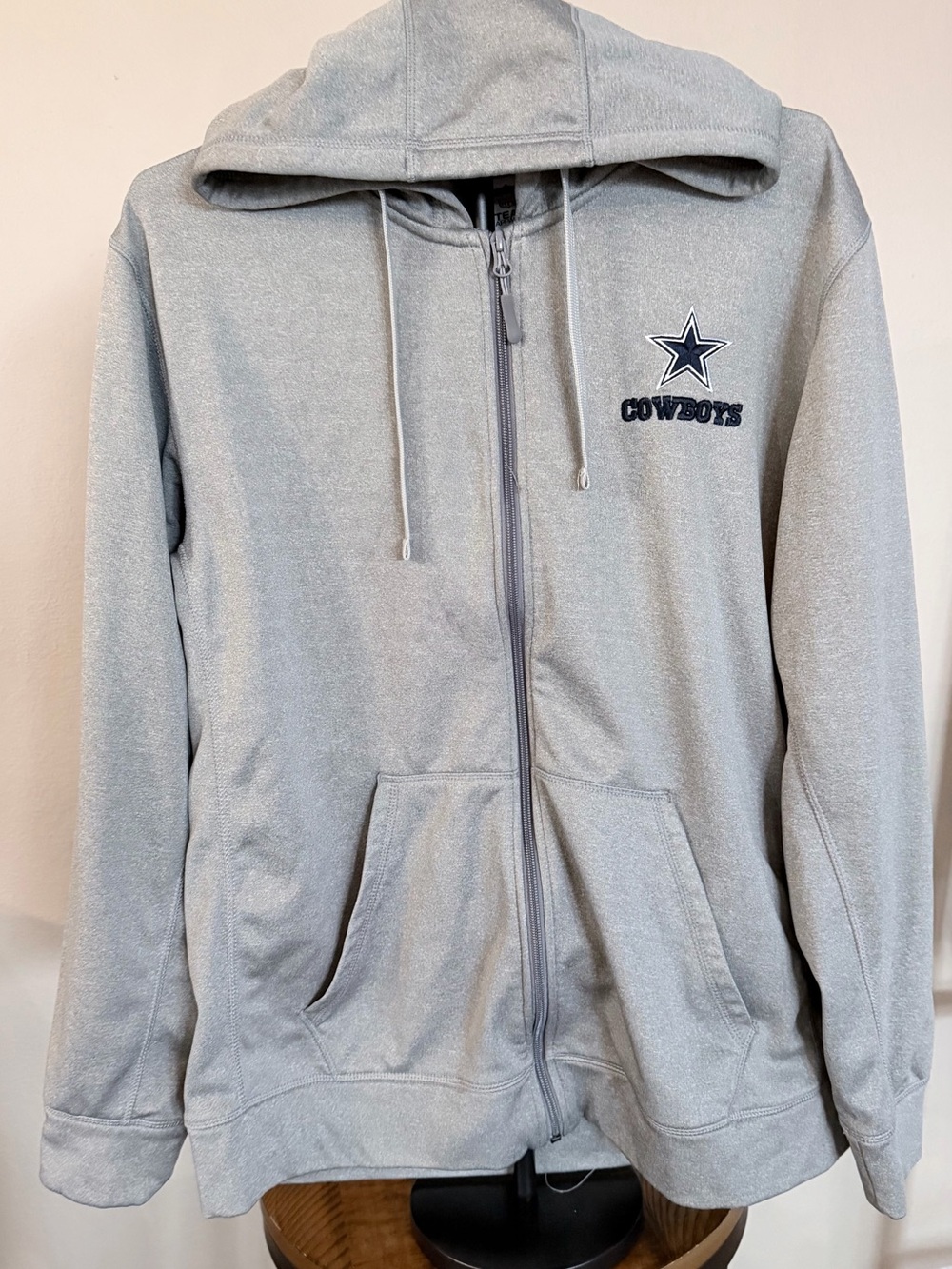 NFL Light Gray Dallas Cowboys Full-Zip Hoodie